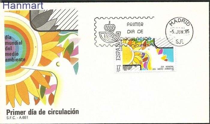 Znaczek Hiszpania 1985 Mi 2676 FDC