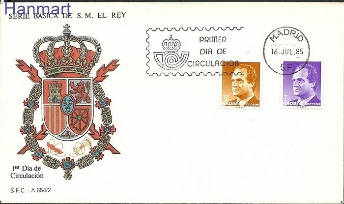 Znaczek Hiszpania 1985 Mi 2688-2689 FDC