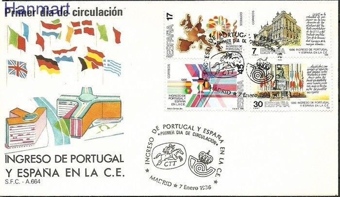 Znaczek Hiszpania 1986 Mi 2709-2712 FDC