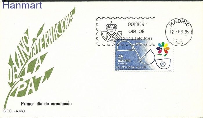 Znaczek Hiszpania 1986 Mi 2718 FDC