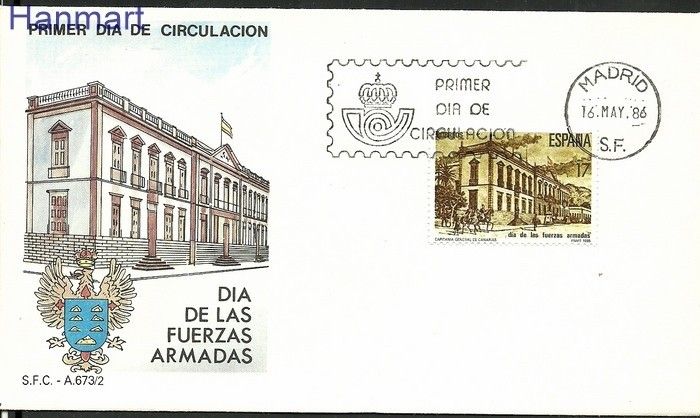 Znaczek Hiszpania 1986 Mi 2729 FDC