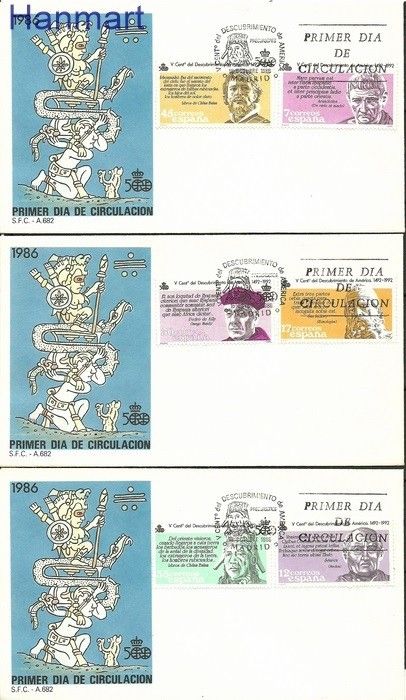 Znaczek Hiszpania 1986 Mi 2743-2748 FDC