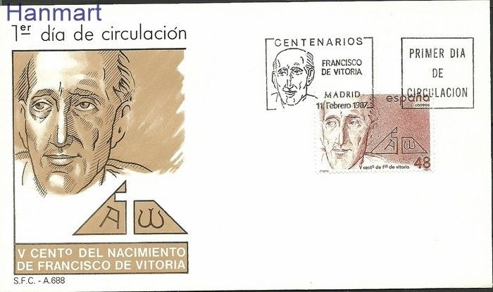 Znaczek Hiszpania 1987 Mi 2763 FDC