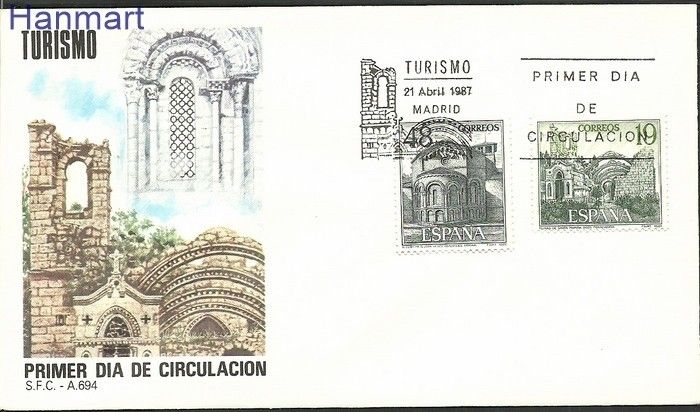 Znaczek Hiszpania 1987 Mi 2779-2780 FDC