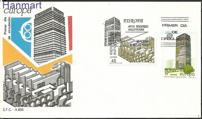 Znaczek Hiszpania 1987 Mi 2781-2782 FDC