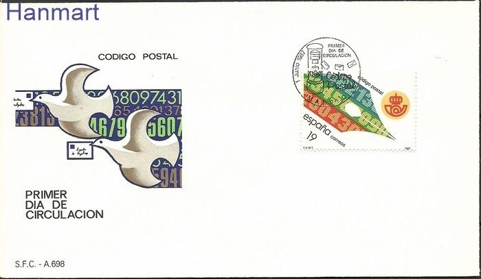 Znaczek Hiszpania 1987 Mi 2785 FDC