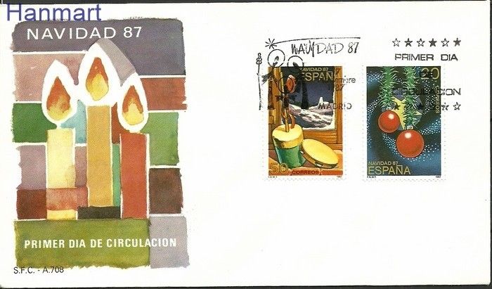 Znaczek Hiszpania 1987 Mi 2805-2806 FDC