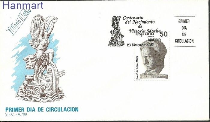 Znaczek Hiszpania 1987 Mi 2807 FDC