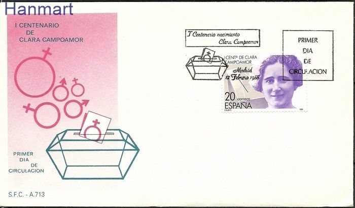 Znaczek Hiszpania 1988 Mi 2812 FDC