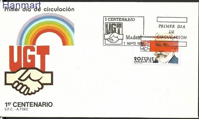 Znaczek Hiszpania 1988 Mi 2827 FDC