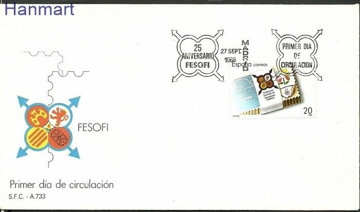 Znaczek Hiszpania 1988 Mi 2843 FDC