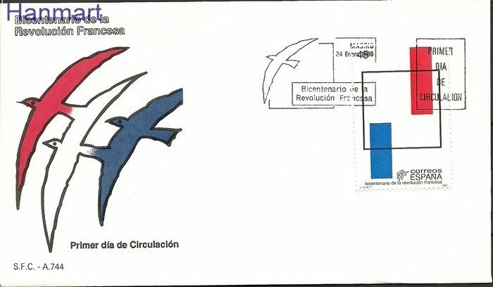 Znaczek Hiszpania 1989 Mi 2869 FDC