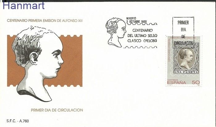 Znaczek Hiszpania 1989 Mi 2904 FDC