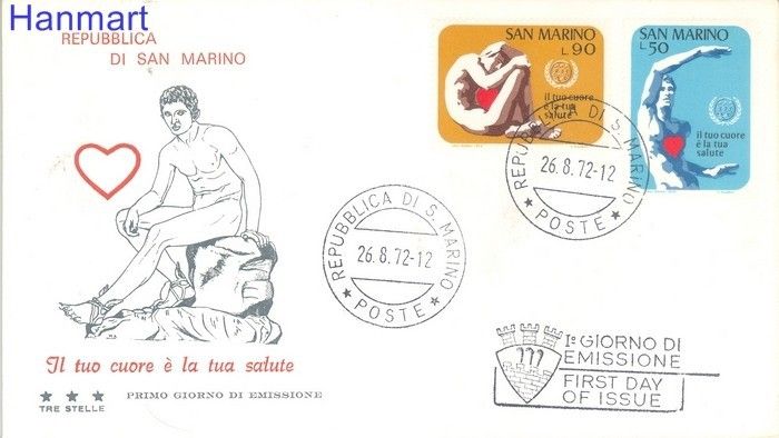 Znaczek San Marino 1972 Mi 1013-1014 FDC