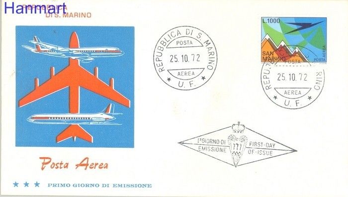 Znaczek San Marino 1972 FDC