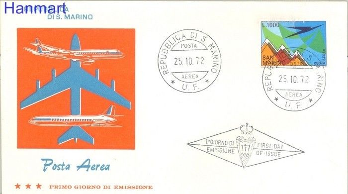 Znaczek San Marino 1972 FDC