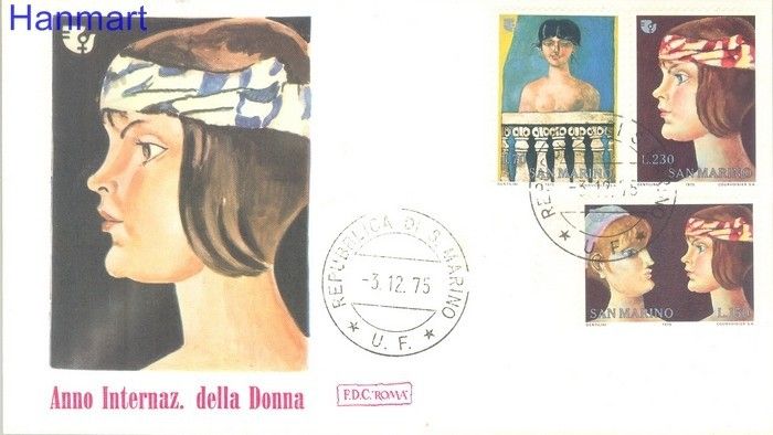 Znaczek San Marino 1975 Mi 1099-1101 FDC