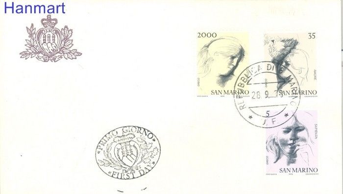 Znaczek San Marino 1978 Mi 1162-1164 FDC
