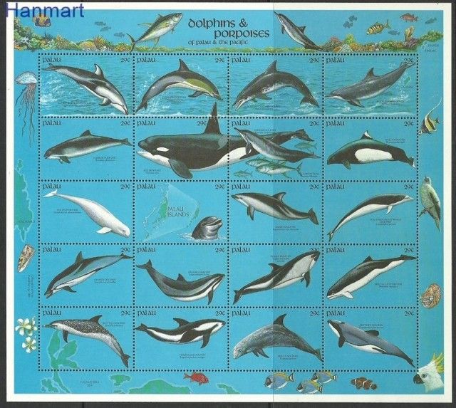Znaczek Palau 1991 Mi 444-463 Czyste **