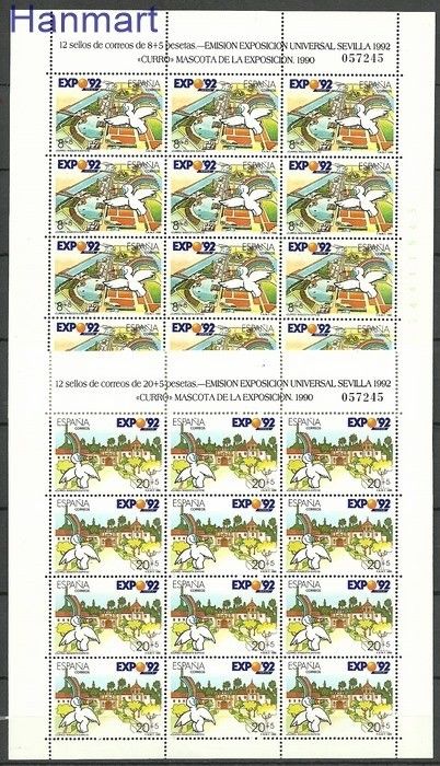Znaczek Hiszpania 1990 Mi ark 2929-2932 Czyste **