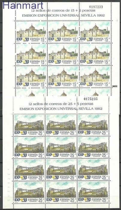 Znaczek Hiszpania 1991 Mi ark 2976-2979 Czyste **