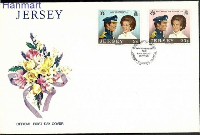 Znaczek Jersey 1973 Mi 89-90 FDC