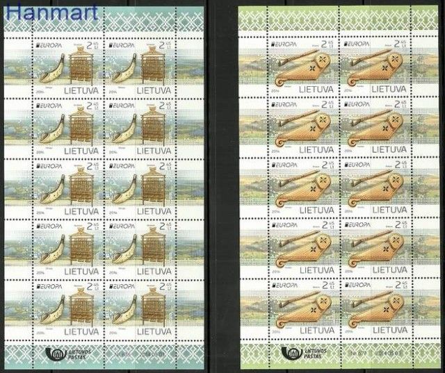 Znaczek Litwa 2014 Mi ark 1159-1160 Czyste **