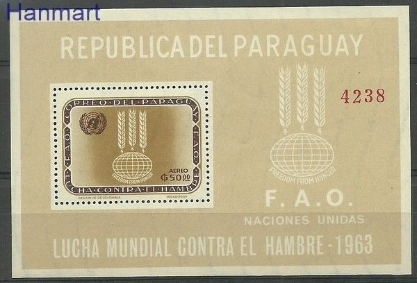 Znaczek Paragwaj 1963 Mi bl 40 Czyste **