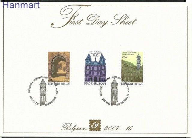 Znaczek Belgia 2007 Mi 3721-3723 FDC