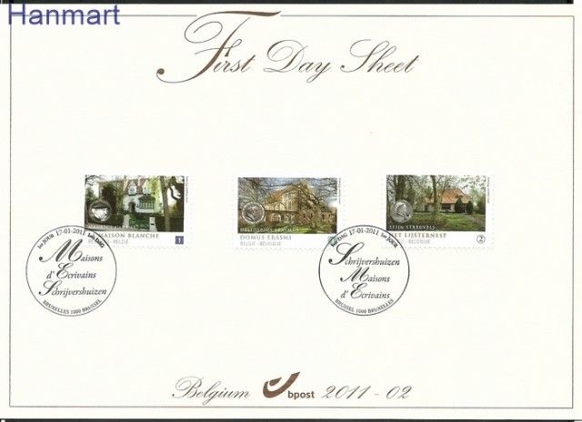 Znaczek Belgia 2011 Mi 4138-4140 FDC
