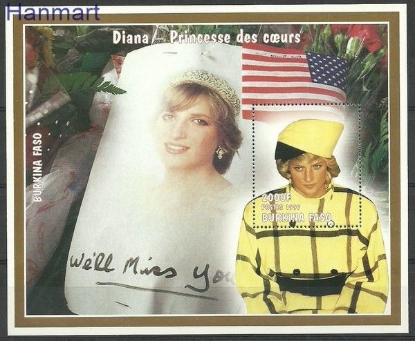 Znaczek Burkina Faso 1998 Mi bl 177 Czyste **