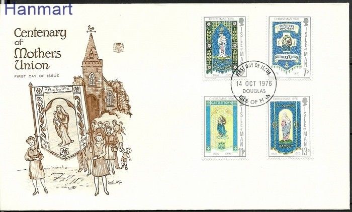 Znaczek Wyspa Man 1976 Mi 88-91 FDC