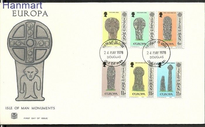 Znaczek Wyspa Man 1978 Mi 122-127 FDC