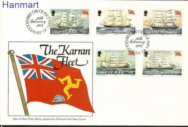 Znaczek Wyspa Man 1984 Mi 250-254 FDC