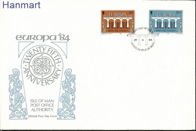 Znaczek Wyspa Man 1984 Mi 261-262 FDC