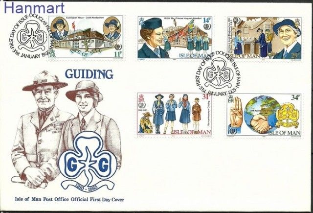 Znaczek Wyspa Man 1985 Mi 272-276 FDC
