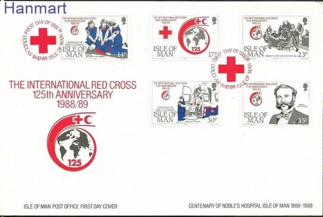 Znaczek Wyspa Man 1989 Mi 412-416 FDC