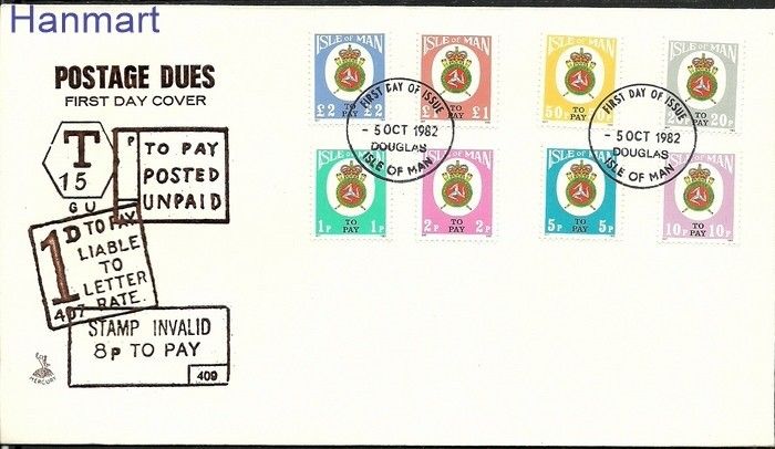 Znaczek Wyspa Man 1982 Mi por 17-24 FDC