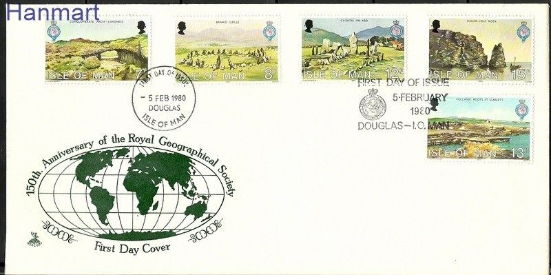 Znaczek Wyspa Man 1980 Mi 159-163 FDC