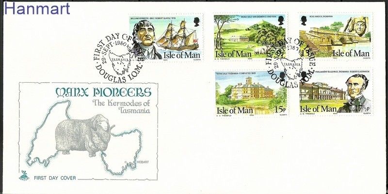 Znaczek Wyspa Man 1980 Mi 173-177 FDC