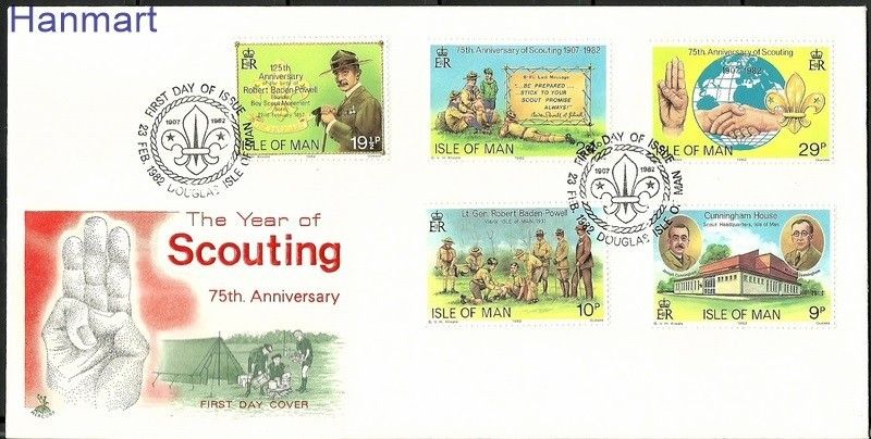 Znaczek Wyspa Man 1982 Mi 203-207 FDC