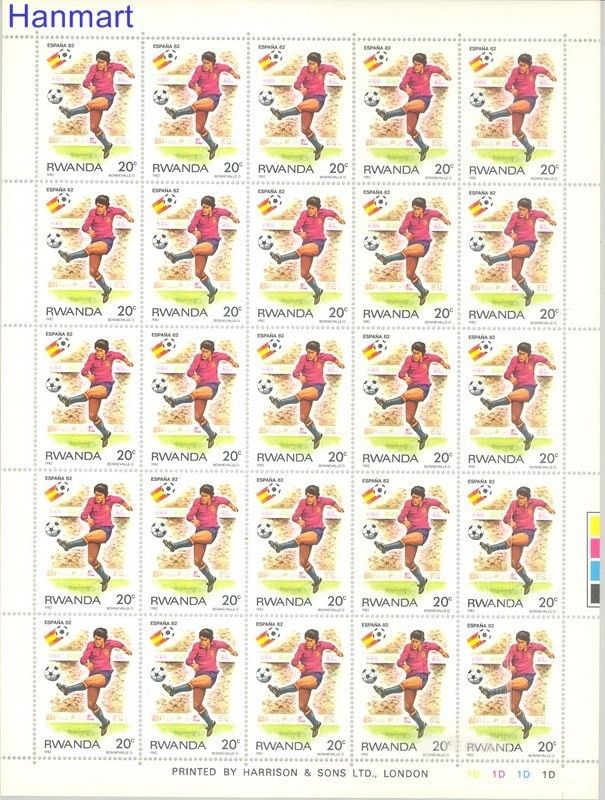 Znaczek Rwanda 1982 Mi 1179-1186 Czyste **