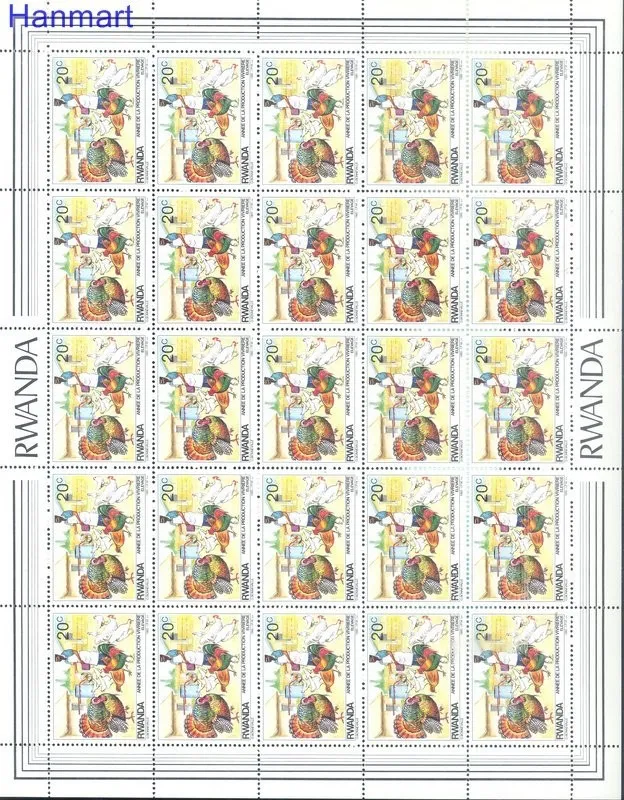 Znaczek Rwanda 1985 Mi 1297-1304 Czyste **