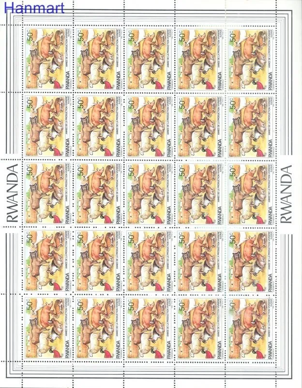Znaczek Rwanda 1985 Mi 1297-1304 Czyste **