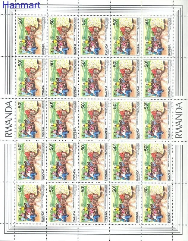 Znaczek Rwanda 1985 Mi 1297-1304 Czyste **