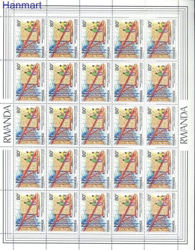 Znaczek Rwanda 1985 Mi 1297-1304 Czyste **