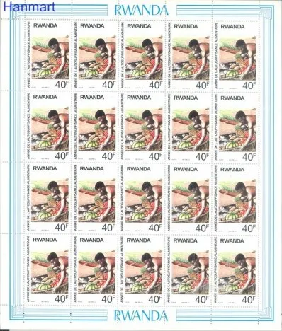 Znaczek Rwanda 1987 Mi 1362-1365 Czyste **