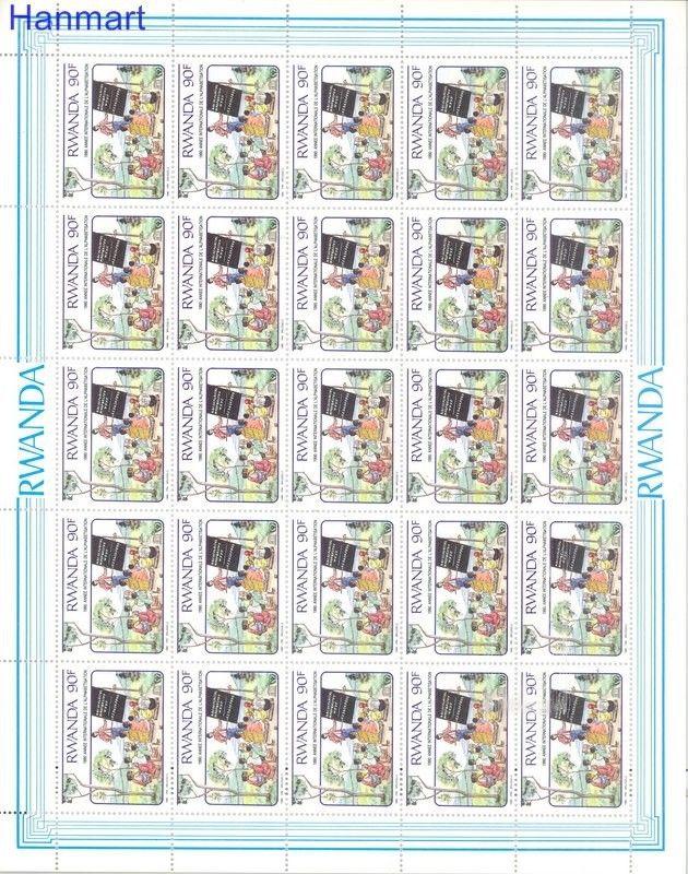 Znaczek Rwanda 1991 Mi 1442-1445 Czyste **