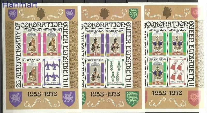Znaczek Grenada 1978 Mi ark915-917C Czyste **
