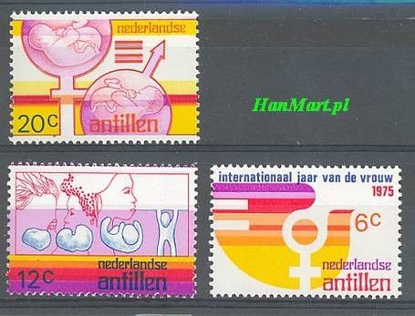 Znaczek Antyle Holenderskie 1975 Mi 304-306 Czyste **